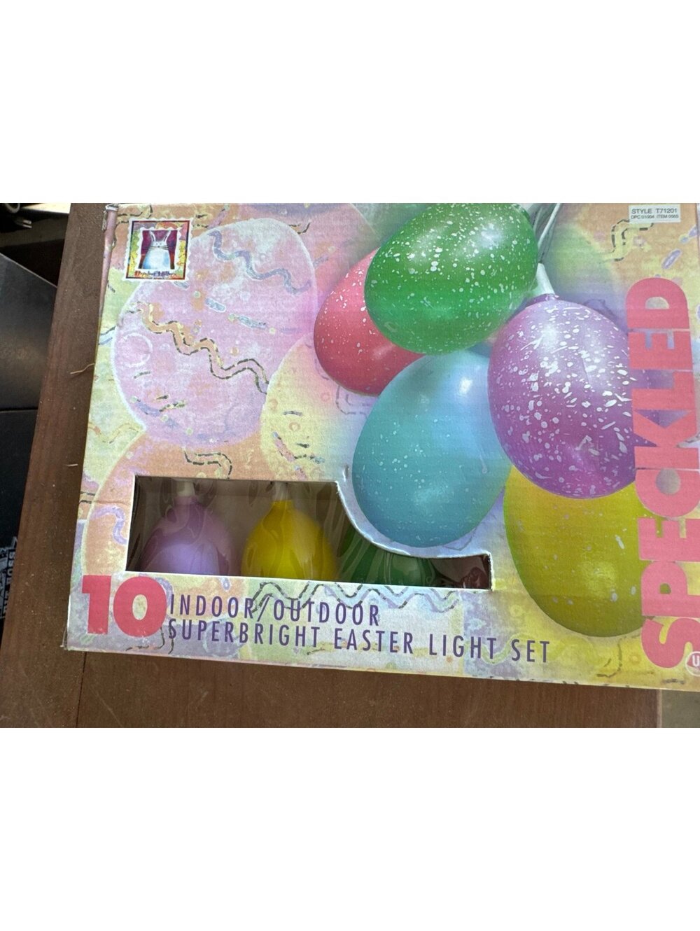 NIB NOS Vintage Easter Egg Indoor Outdoor 10 Light String Light Set